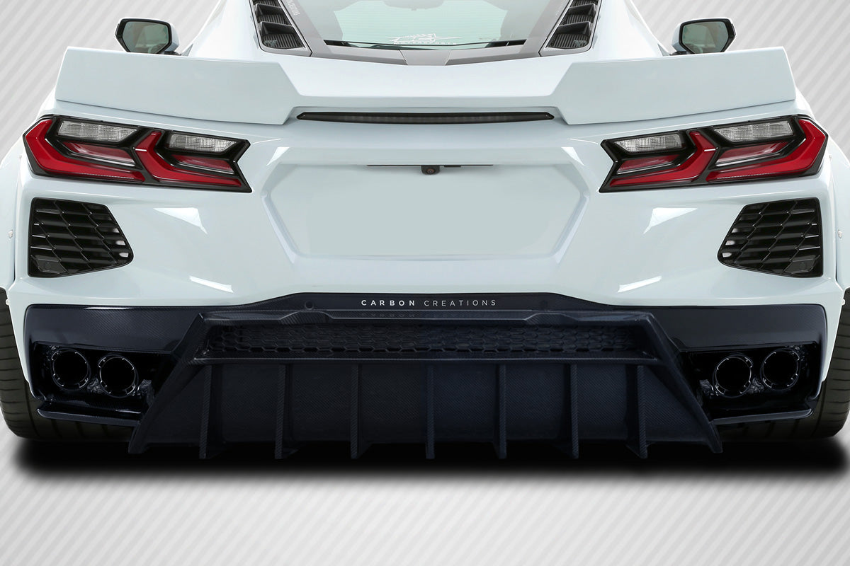 Carbon Creations Gran Veloce Diffuser Spoiler Compatible With 2020-2024 Corvette C8 - 1 Piece - 116588