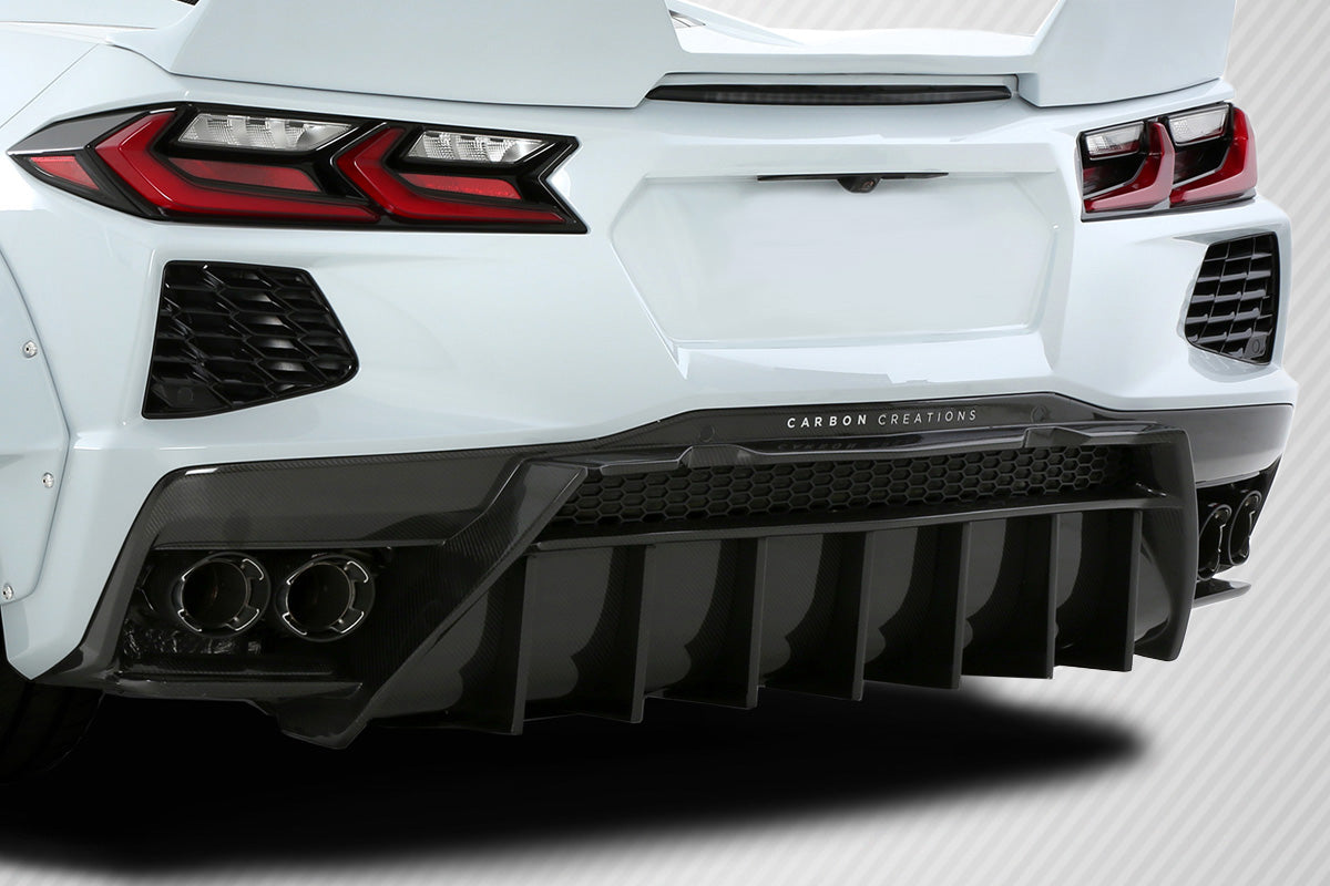 Carbon Creations Gran Veloce Diffuser Spoiler Compatible With 2020-2024 Corvette C8 - 1 Piece - 116588