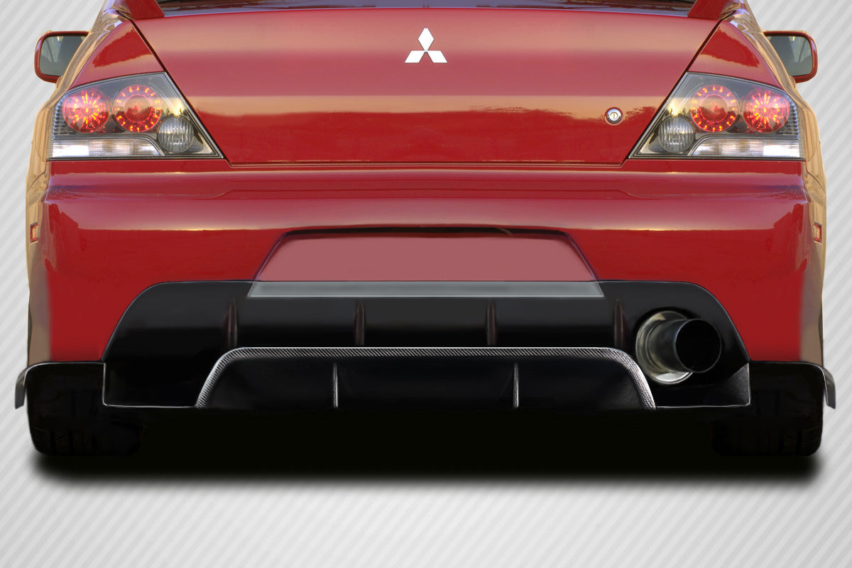 Carbon Creations VRS Rear Lip Add On Spoiler Compatible With 2003-2006 Mitsubishi Evolution - 3 Piece - 116616
