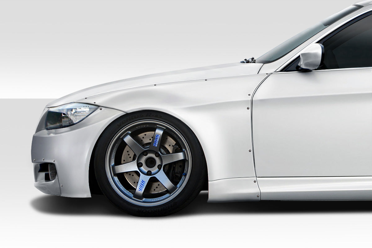 Extreme Dimensions Duraflex HX Wide Body Front Fenders Flares Compatible With 2006-2011 BMW 3 Series - 2 Piece - 116623