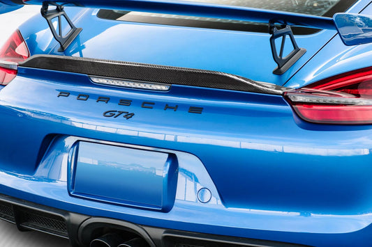 Carbon Creations GT4 Ducktail Wing Spoiler Compatible With 2014-2016 Porsche Cayman - 1 Piece - 116682