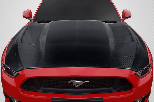Carbon Creations TS1 Hood Compatible With 2015-2017 Ford Mustang - 1 Piece - 116691