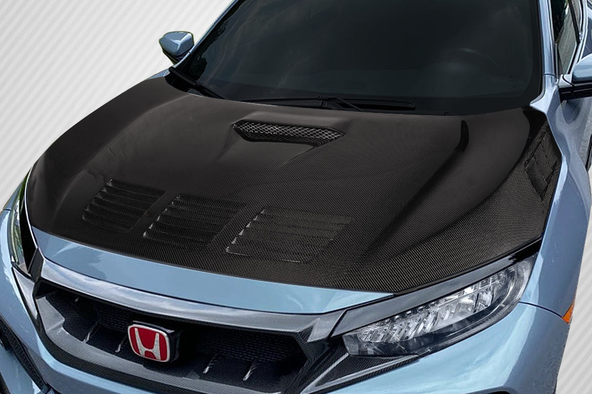 Carbon Creations EVS Hood Compatible With 2017-2021 Honda Civic TypeR - 1 Piece - 116758