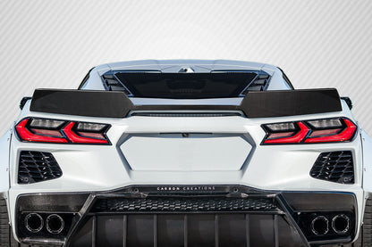 Carbon Creations Gran Veloce Wicker Bill Wing Spoiler Compatible With 2020-2023 Chevrolet Corvette C8 - 1 Piece - 116838