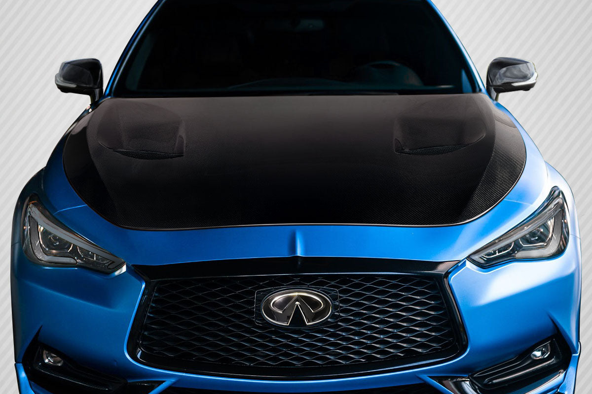 Carbon Creations TS1 Hood Compatible With 2016-2022 Infiniti Q60 - 1 Piece - 116882