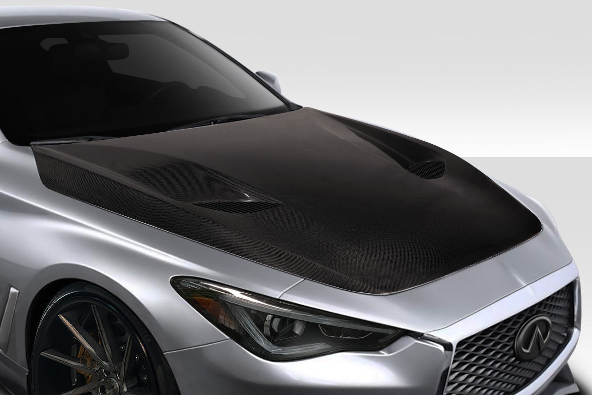 Carbon Creations TS1 Hood Compatible With 2016-2022 Infiniti Q60 - 1 Piece - 116882