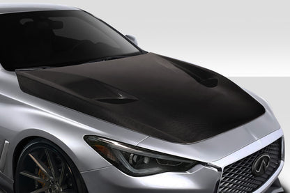 Carbon Creations TS1 Hood Compatible With 2016-2022 Infiniti Q60 - 1 Piece - 116882