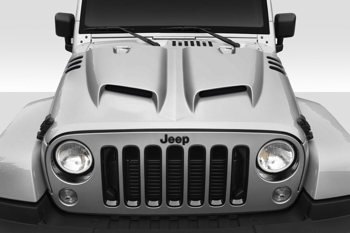 Extreme Dimensions Duraflex Rage Hood Compatible With 2007-2018 Jeep Wrangler JK - 1 Piece - 116895