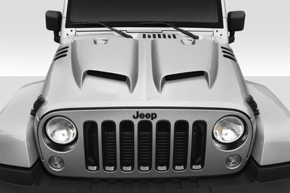 Extreme Dimensions Duraflex Rage Hood Compatible With 2007-2018 Jeep Wrangler JK - 1 Piece - 116895
