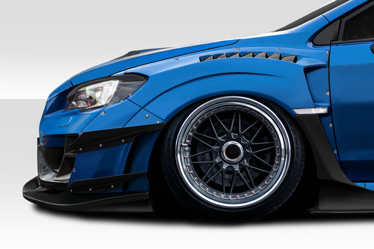 Extreme Dimensions Duraflex VRS Wide Body Front Fenders Add On Compatible With 2015-2021 Subaru WRX STI - 8 Piece - 116960