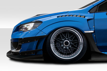Extreme Dimensions Duraflex VRS Wide Body Front Fenders Add On Compatible With 2015-2021 Subaru WRX STI - 8 Piece - 116960