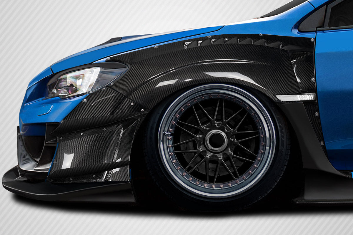 Carbon Creations VRS Wide Body Front Fenders Compatible With 2015-2021 Subaru WRX - 8 Piece - 116961