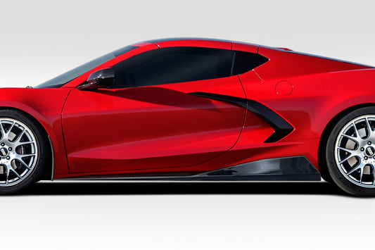 Extreme Dimensions Duraflex GMX Side Skirts Rocker Panels Compatible With 2020-2023 Chevrolet Corvette C8 - 2 Piece - 117049