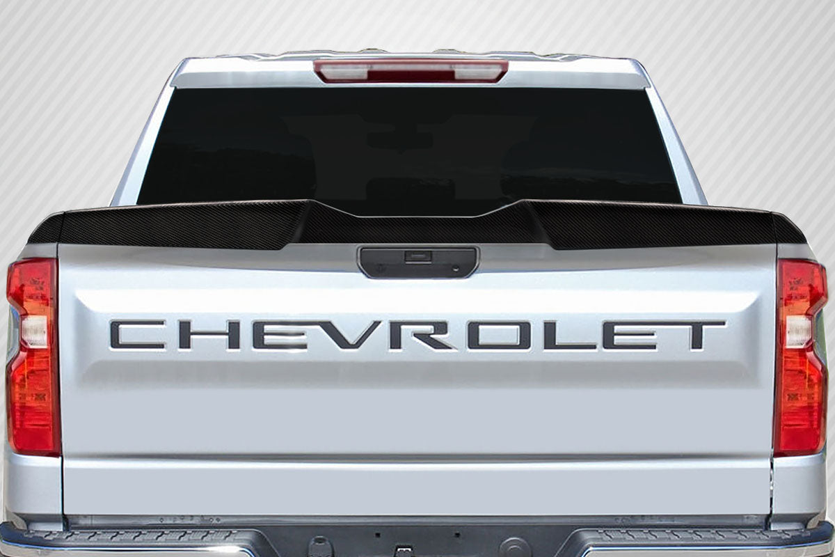 Carbon Creations Tornado Wing Spoiler Compatible With 2019-2023 Chevrolet Silverado - 3 Piece - 117161