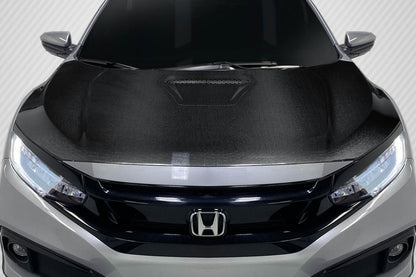Carbon Creations Type R Look Hood Compatible With 2016-2021 Honda Civic - 1 Piece - 117165