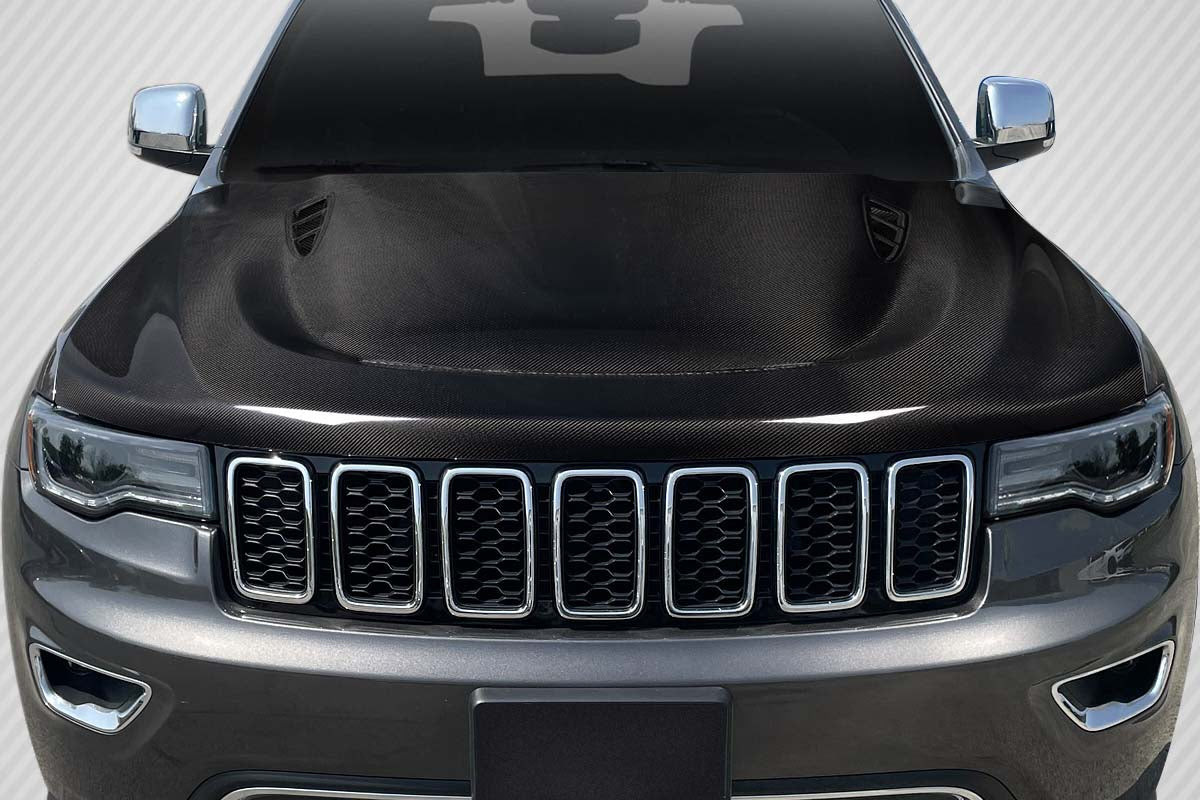 Carbon Creations Delta Hood Add On Compatible With 2011-2022 Jeep Grand Cherokee - 1 Piece - 117187