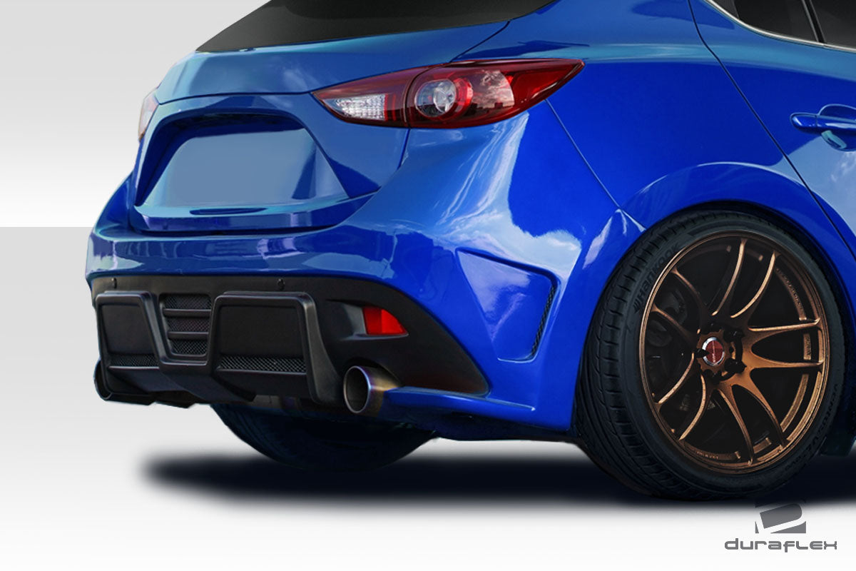 Extreme Dimensions Duraflex KSS Rear Bumper Cover Compatible With 2014-2016 Mazdaspeed 3 - 1 Piece - 117282
