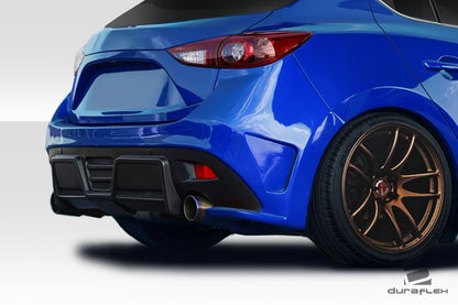 Extreme Dimensions Duraflex KSS Rear Bumper Cover Compatible With 2014-2016 Mazdaspeed 3 - 1 Piece - 117282