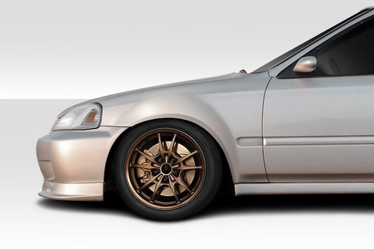 Extreme Dimensions Duraflex K-Spec Front Fenders Compatible With 1999-2000 Honda Civic - 2 Piece - 117351