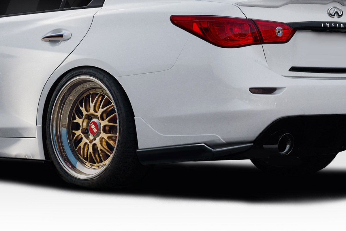 Extreme Dimensions Duraflex D-Style Rear Lip Add On Spoiler Compatible With 2014-2017 Infiniti Q50 - 2 Piece - 117383