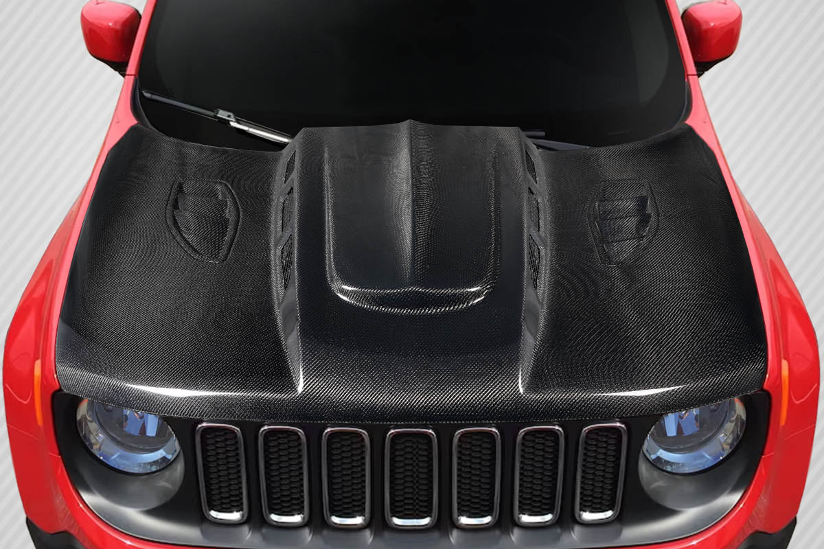Carbon Creations Thermal Hood Add On Compatible With 2015-2023 Jeep Renegade - 1 Piece - 117388