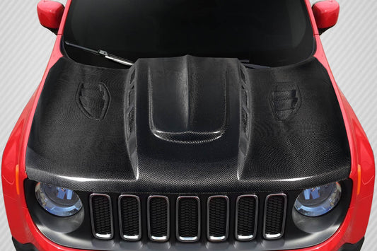 Carbon Creations Thermal Hood Add On Compatible With 2015-2023 Jeep Renegade - 1 Piece - 117388