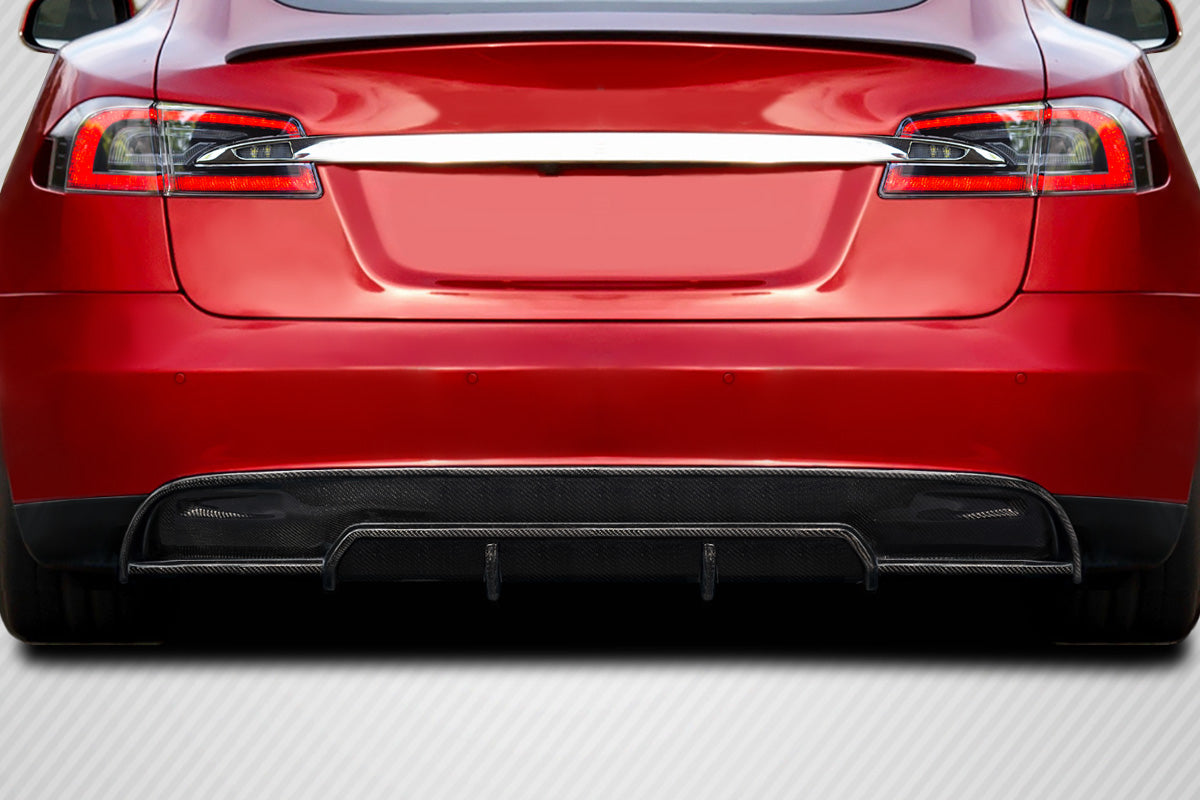 Carbon Creations Energon Rear Lip Add On Spoiler Compatible With 2012-2015 Tesla Model S - 1 Piece - 117425