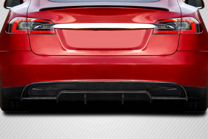 Carbon Creations Energon Rear Lip Add On Spoiler Compatible With 2012-2015 Tesla Model S - 1 Piece - 117425