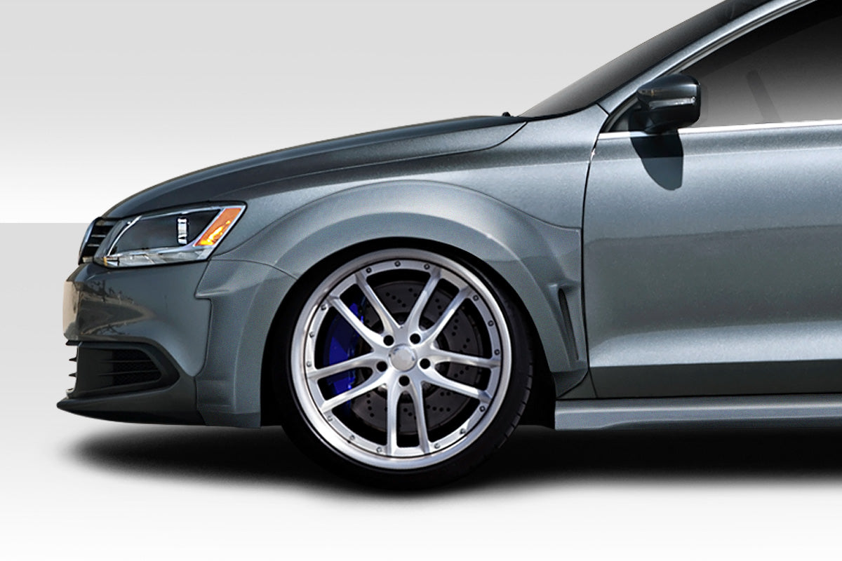 Extreme Dimensions Duraflex KTV Wide Body Front Fenders Flares Compatible With 2011-2018 Volkswagen Jetta - 4 Piece - 117447