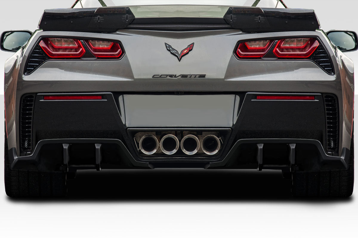 Extreme Dimensions Duraflex EXE Rear Lip Add On Spoiler Compatible With 2014-2019 Chevrolet Corvette - 2 Piece - 117460