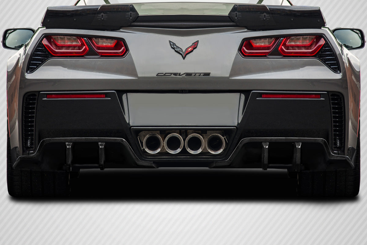 Carbon Creations Exe Rear Lip Add On Spoiler Compatible With 2014-2019 Chevrolet Corvette - 2 Piece - 117461