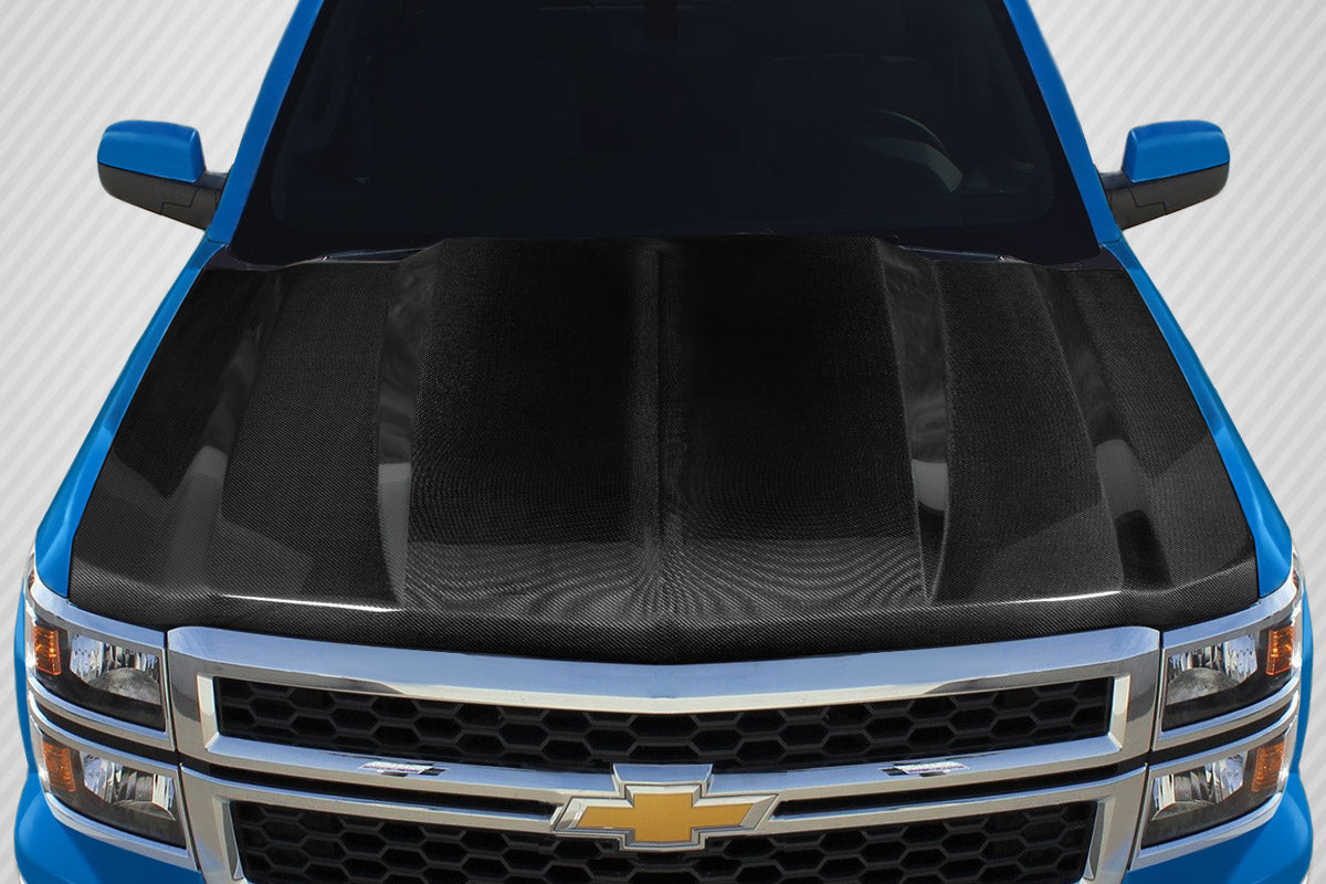 Carbon Creations 2" Cowl Hood Compatible With 2014-2015 Chevrolet Silverado - 1 Piece - 117531