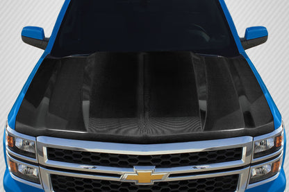 Carbon Creations 2" Cowl Hood Compatible With 2014-2015 Chevrolet Silverado - 1 Piece - 117531