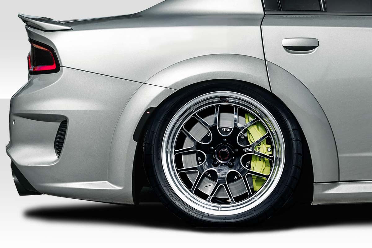 Extreme Dimensions Duraflex Hellcat Wide Body Fender Flares Compatible With 2015-2023 Dodge Charger - 6 Piece - 117535