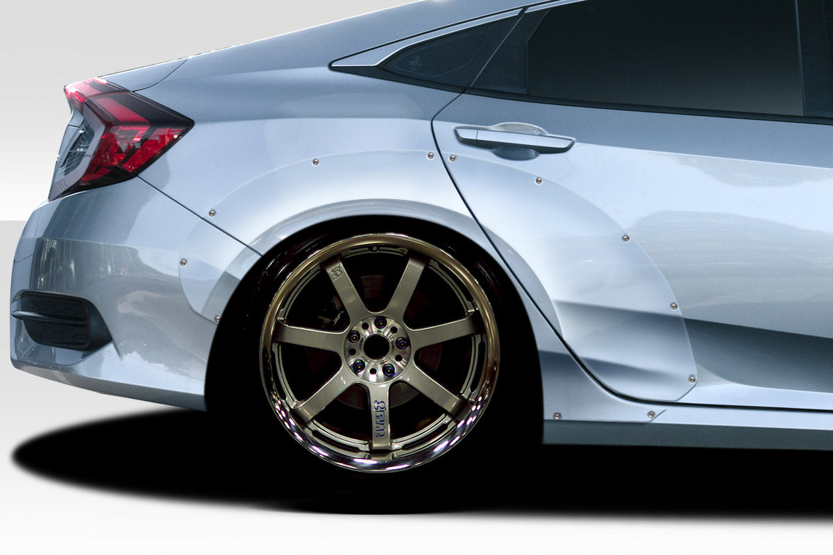 Extreme Dimensions Duraflex RBT Wide Body Rear Fenders Compatible With 2016-2021 Honda Civic 4DR - 6 Piece - 117590