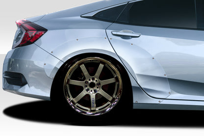 Extreme Dimensions Duraflex RBT Wide Body Rear Fenders Compatible With 2016-2021 Honda Civic 4DR - 6 Piece - 117590