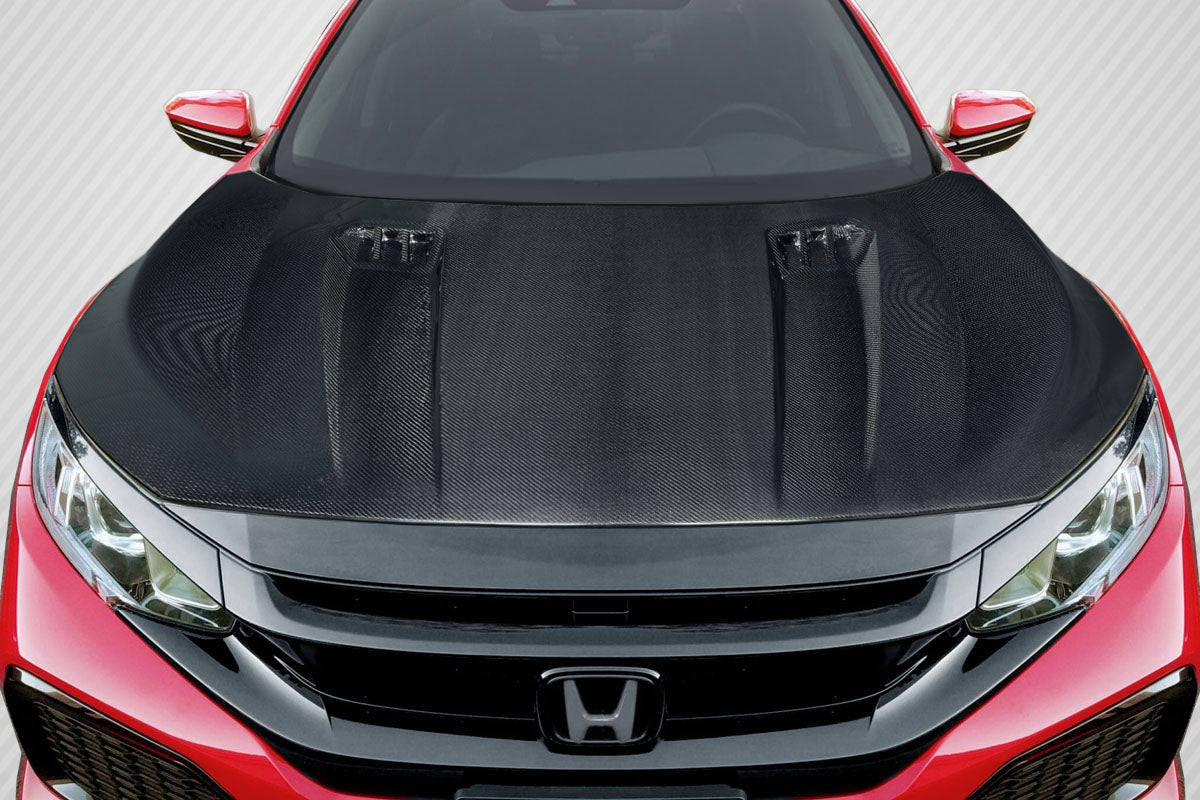 Carbon Creations Broman Hood Compatible With 2016-2021 Honda Civic - 1 Piece - 117593