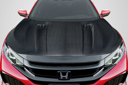Carbon Creations Broman Hood Compatible With 2016-2021 Honda Civic - 1 Piece - 117593