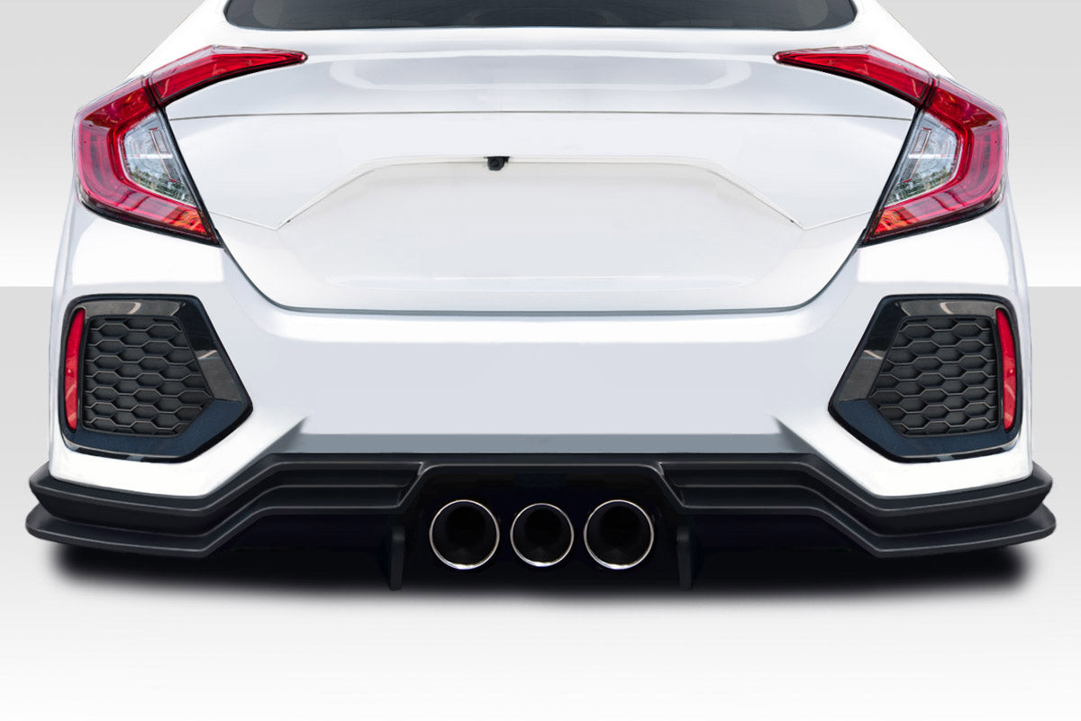 Extreme Dimensions Duraflex Broman Rear Lip Add On Spoiler Compatible With 2016-2021 Honda Civic - 3 Piece - 117596