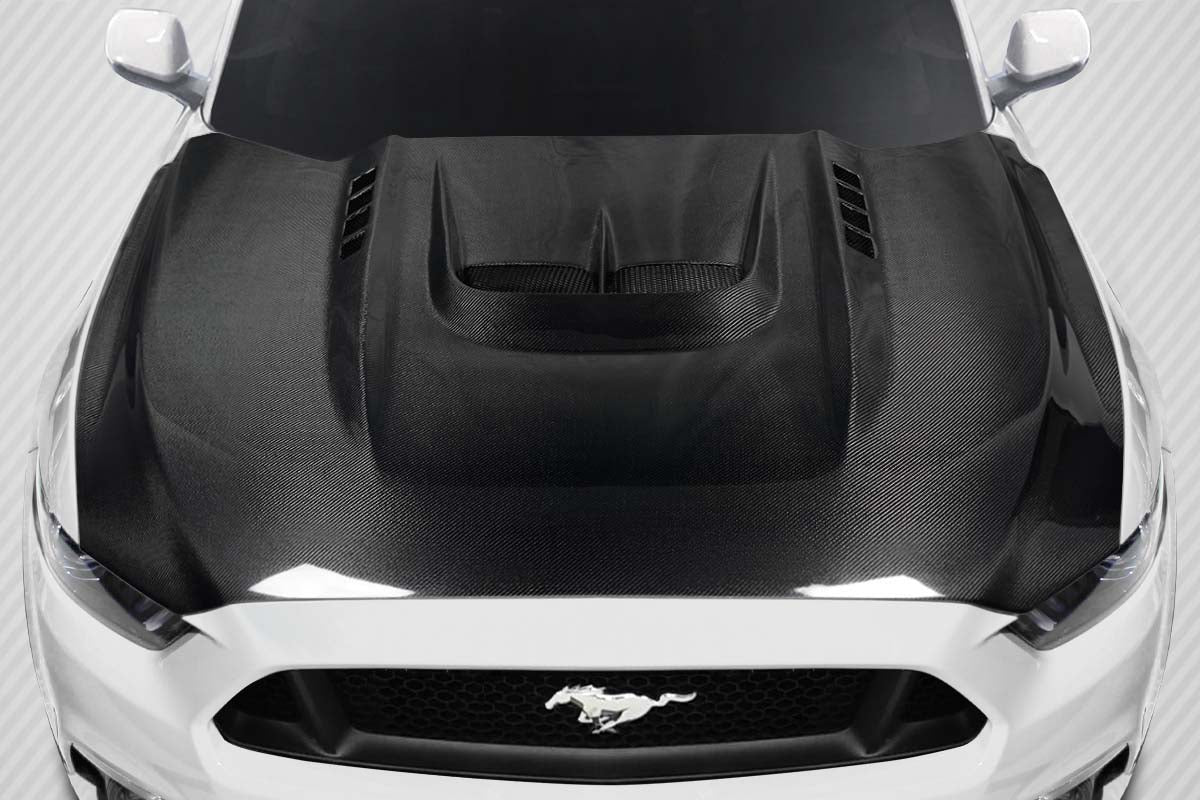 Carbon Creations Kryptonic Hood Compatible With 2015-2017 Ford Mustang - 1 Piece - 117644