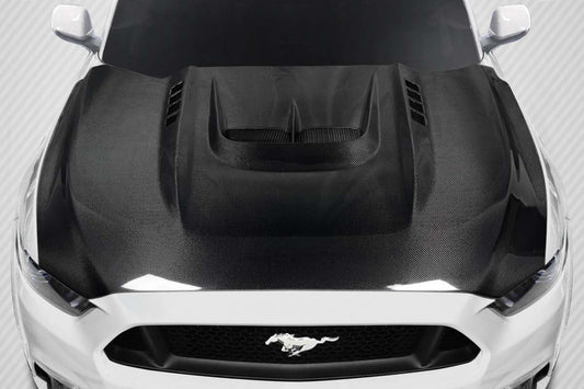 Carbon Creations Kryptonic Hood Compatible With 2015-2017 Ford Mustang - 1 Piece - 117644