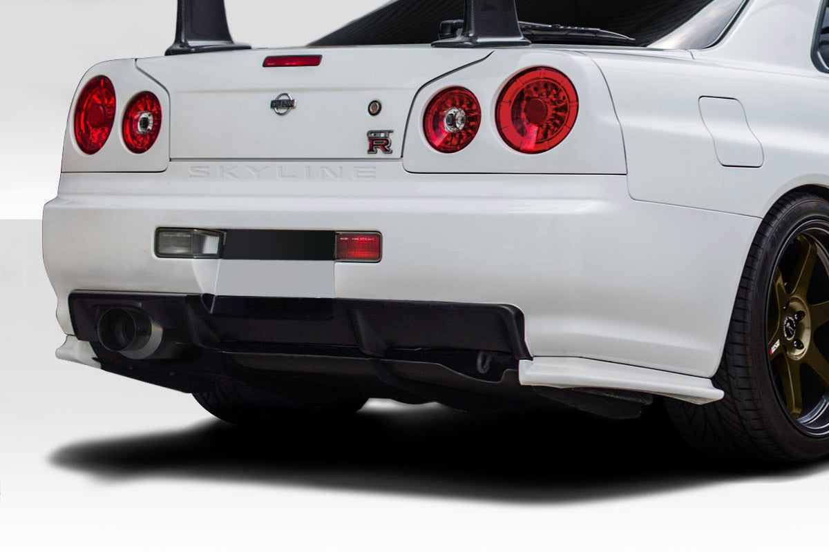 Extreme Dimensions Duraflex Estra Rear Bumper Cover Compatible With 1999-2002 Nissan Skyline - 1 Piece - 117729