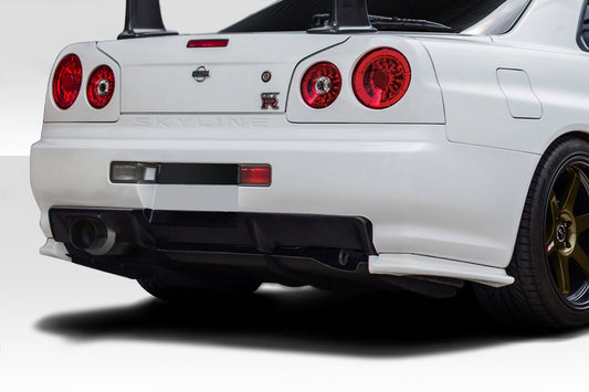 Extreme Dimensions Duraflex Estra Rear Bumper Cover Compatible With 1999-2002 Nissan Skyline - 1 Piece - 117729