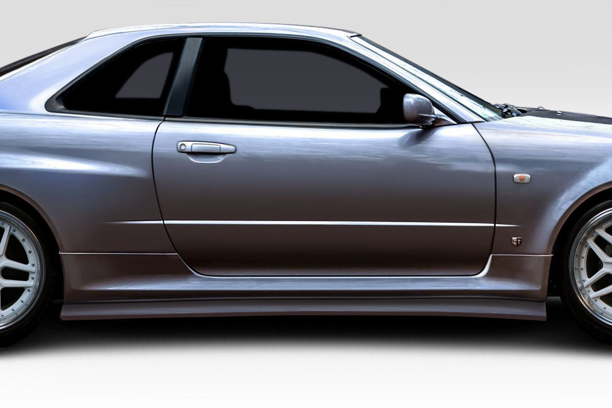 Extreme Dimensions Duraflex Estra Side Skirts Compatible With 1999-2002 Nissan Skyline - 2 Piece - 117730