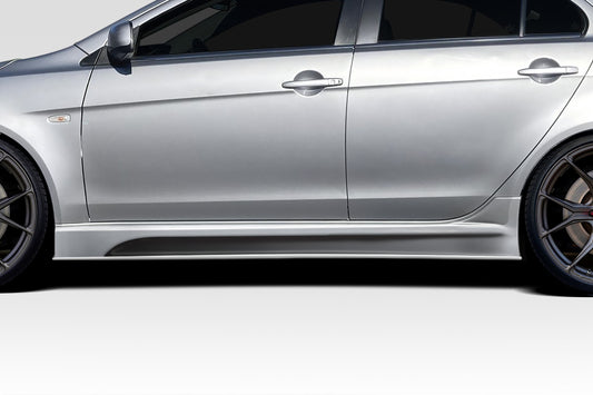 Extreme Dimensions Duraflex UN Track Side Skirts Compatible With 2008-2017 Mitsubishi Lancer - 2 Piece - 117780