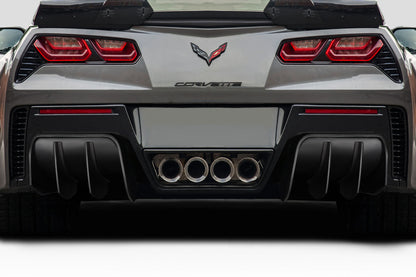 Extreme Dimensions Duraflex GTR Rear Lip Add On Spoiler Compatible With 2014-2019 Chevrolet Corvette - 2 Piece - 117804