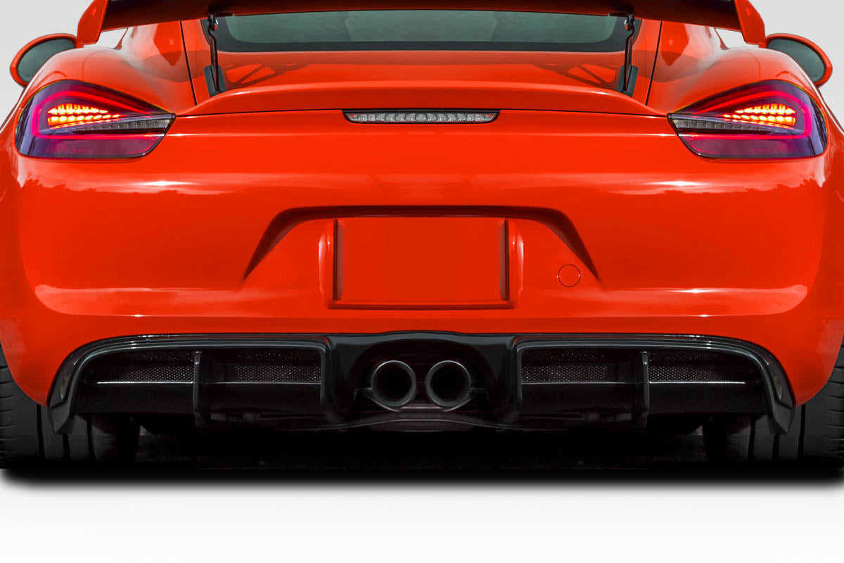 Aero Function AF-1 Rear Lip Add On Spoiler Compatible With 2013-2016 Porsche Cayman - 1 Piece - 117835