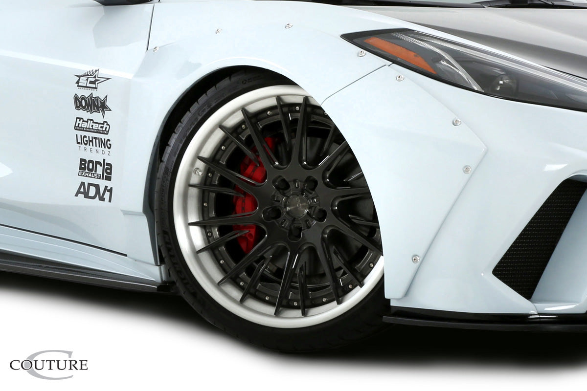 Extreme Dimensions Duraflex Gran Veloce Wide Body Front Fenders Compatible With 2020-2023 Chevrolet Corvette C8 - 4 Piece - 117910