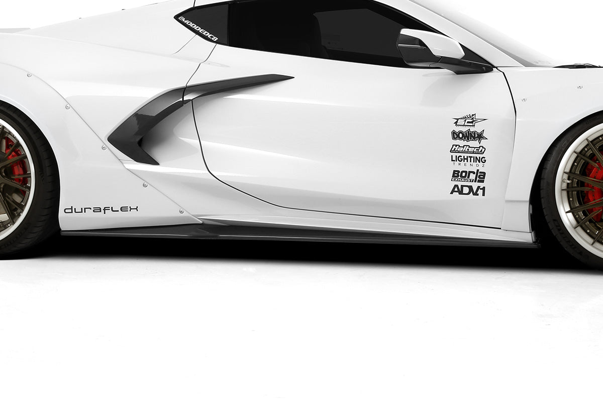 Extreme Dimensions Duraflex Gran Veloce Wide Body Sideskirts Compatible With 2020-2023 Chevrolet Corvette - 2 Piece - 117914