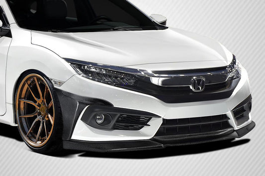 Carbon Creations Yoka Front Lip Spoiler Compatible With 2016-2018 Honda Civic - 3 Piece - 117945